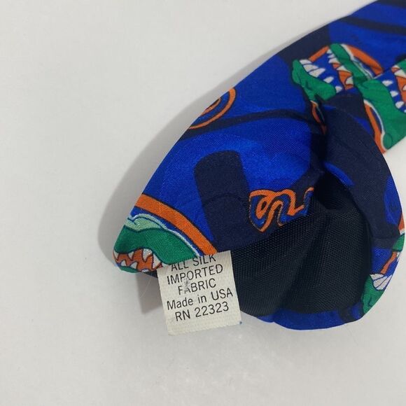Florida Gators Football Merge Left Orange Blue Neck Tie - Picture 9 of 16